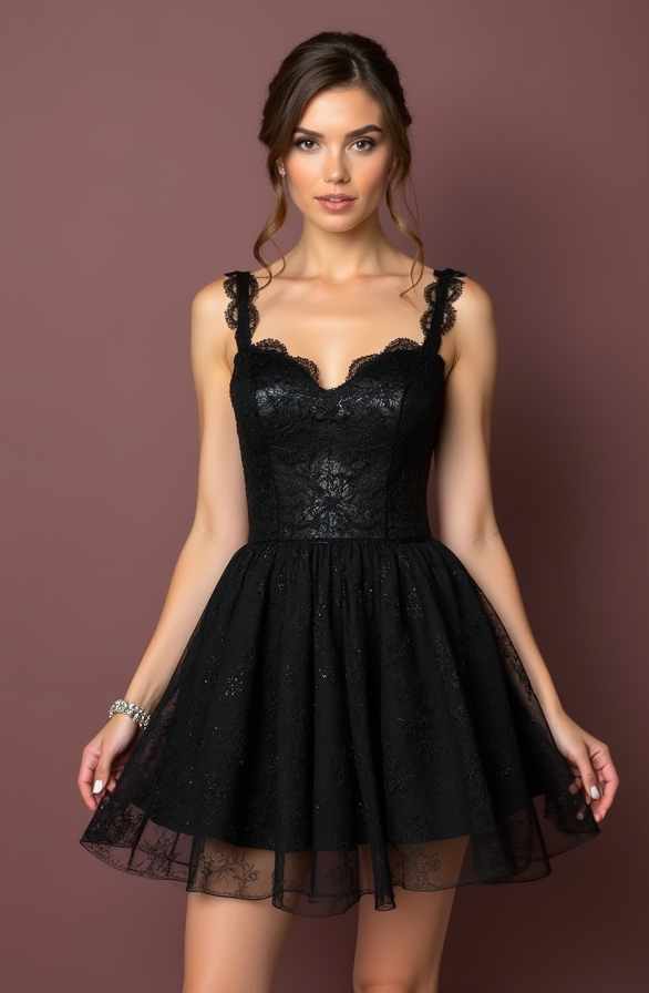 Chic Black Evening Dress & Prom Gown with Long Sleeves for a Sophisticated Style