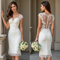Short Mini Wedding Dress for Courthouse, Second Wedding, or Reception