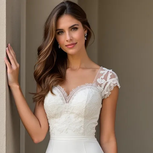 Short Mini Wedding Dress for Courthouse, Second Wedding, or Reception