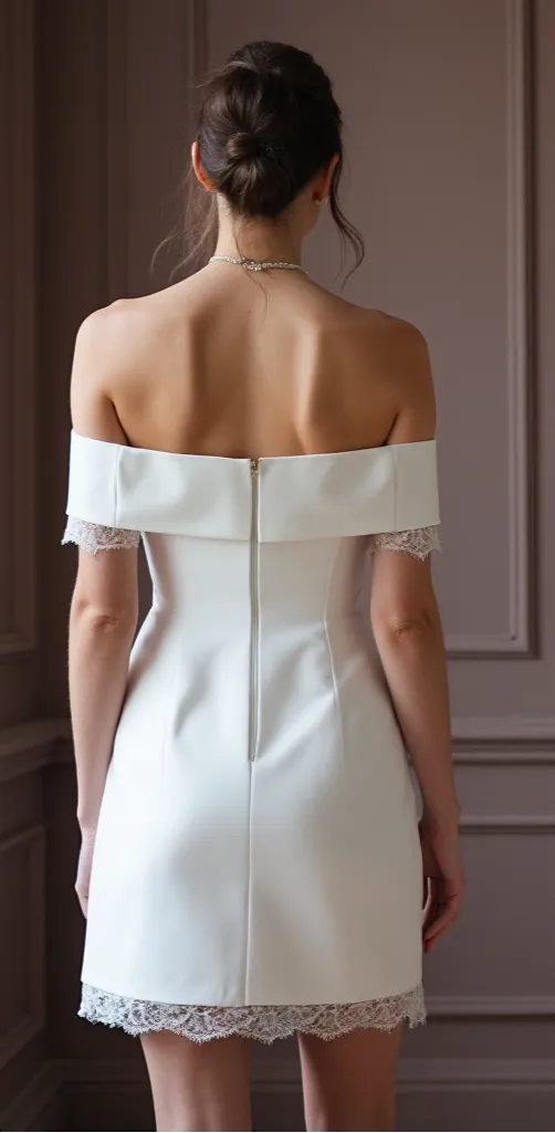 Mini Short Wedding Dress with Sleeves for a Sophisticated Bridal Look