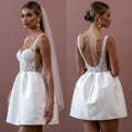 Short Mini Wedding Dress for Dancing, Celebrations, and Fun Receptions