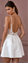 Mini Short Wedding Dress with a Playful and Feminine Touch