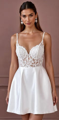 Mini Short Wedding Dress with a Playful and Feminine Touch