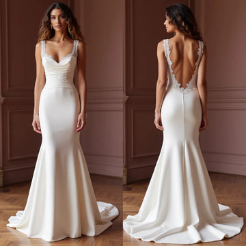 Mermaid Bridal Gown for Intimate Weddings, Reception, and Celebrations