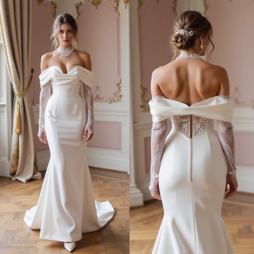 Mermaid Bridal Dress with Classic Fit and Timeless Elegant Silhouette