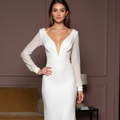 Timeless White A-Line Wedding Dress with Elegant Embellishments for a Glamorous Look