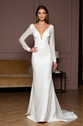 Timeless White A-Line Wedding Dress with Elegant Embellishments for a Glamorous Look
