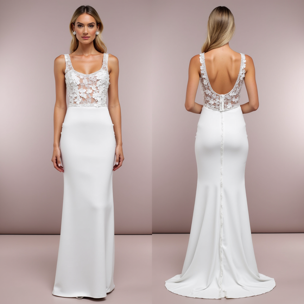 Romantic White A-Line Bridal Gown with Sweetheart Neckline and Floral Lace Details