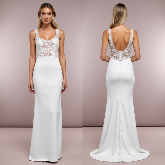 Romantic White A-Line Bridal Gown with Sweetheart Neckline and Floral Lace Details