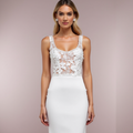 Romantic White A-Line Bridal Gown with Sweetheart Neckline and Floral Lace Details