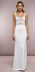 Romantic White A-Line Bridal Gown with Sweetheart Neckline and Floral Lace Details