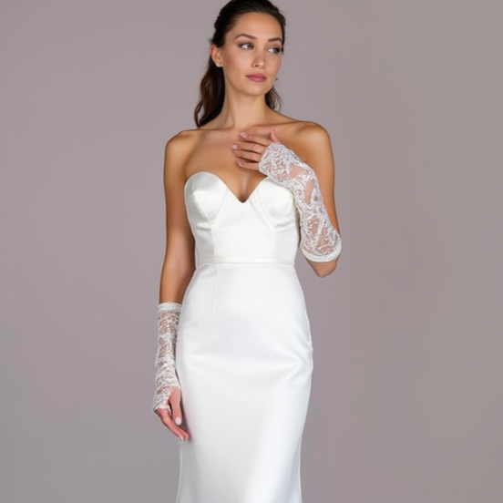 Timeless White Mermaid Wedding Dress with a Corset Back for a Secure Fit