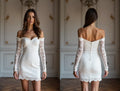 Short Wedding Dress with Stylish A-Line Silhouette for Brides