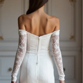 Short Wedding Dress with Stylish A-Line Silhouette for Brides
