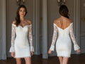Short Wedding Dress with Flattering Fit for a Romantic Bridal Look