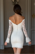 Short Wedding Dress with Flattering Fit for a Romantic Bridal Look