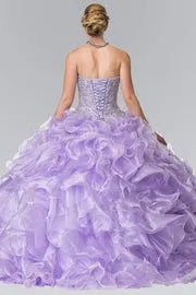 Sparkly Sequins Sweetheart Ball Gown Quinceanera Dresses 15 Party Beaded Organza Special Occasion Princess Birthday Gowns