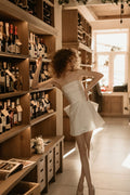 Strapless Short Satin Wedding Dresses With Big Bow Above Knee Vintage Bridal Gowns Chic Backless Beach Boho Bride Dress
