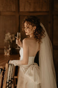 Strapless Short Satin Wedding Dresses With Big Bow Above Knee Vintage Bridal Gowns Chic Backless Beach Boho Bride Dress