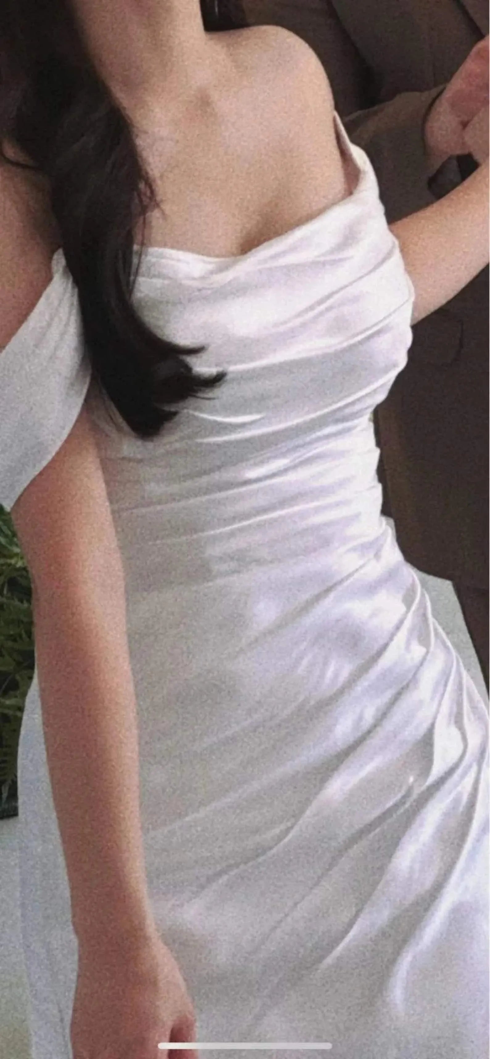 Elegant Short Wedding Dresses Women White Open Back Off The Shoulder Satin Pleat Side Split Bridal Gown Vestidos De Noiva