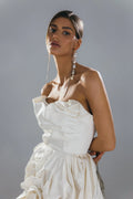 Vintage Strapless Wedding Dress Elegant Pleated Dresses Luxury Long Train Floor-length Bride Dresses Vestidos De Novia