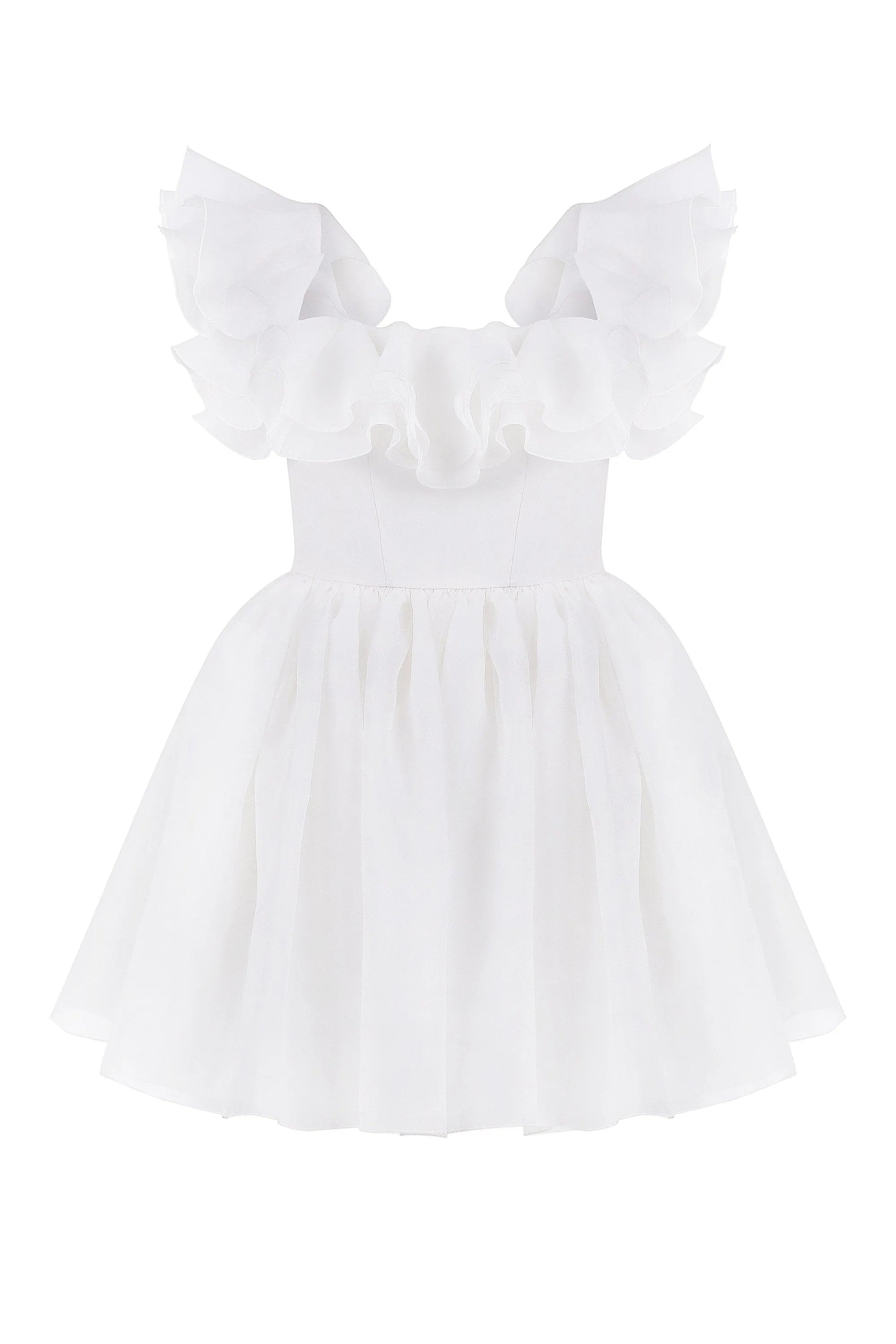 Short Boho Wedding Dresses Off The Shoulder Tiered Ruffles Puffy Mini Wedding Party Gowns For Bride Robes De Mariage