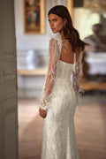 Romantic Sweetheart Neck Wedding Dress Sparkly Sequins Beads Bride Robe Elegant Lace Mermaid Long Bridal Gown Robe De Mariée