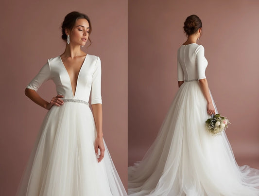 Luxury White Princess Wedding Gown for Brides Who Love Royal Elegance