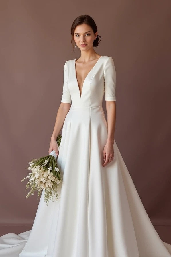 Elegant White Princess Wedding Dress for Brides Who Want a Regal Aesthetic