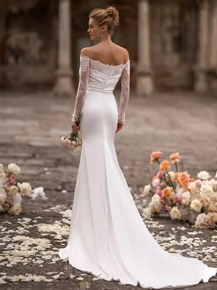 Luxury Detachable Mermaid Wedding Dresses Women's Elegant Sexy Sweetheart Princess Pleat Satin Bridal Gowns Formal Fashion Party