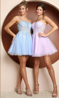 Amanda Fairy Mini Vestido De Novia Sweet Lace Embroid Prom Gown Spaghetti Strap Prom Dress Princess Short