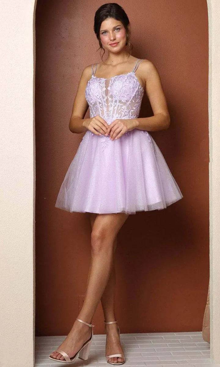 Amanda Fairy Mini Vestido De Novia Sweet Lace Embroid Prom Gown Spaghetti Strap Prom Dress Princess Short