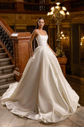 Elegant Wedding Dresses Spaghetti Strap A-Lin Bridal Gown