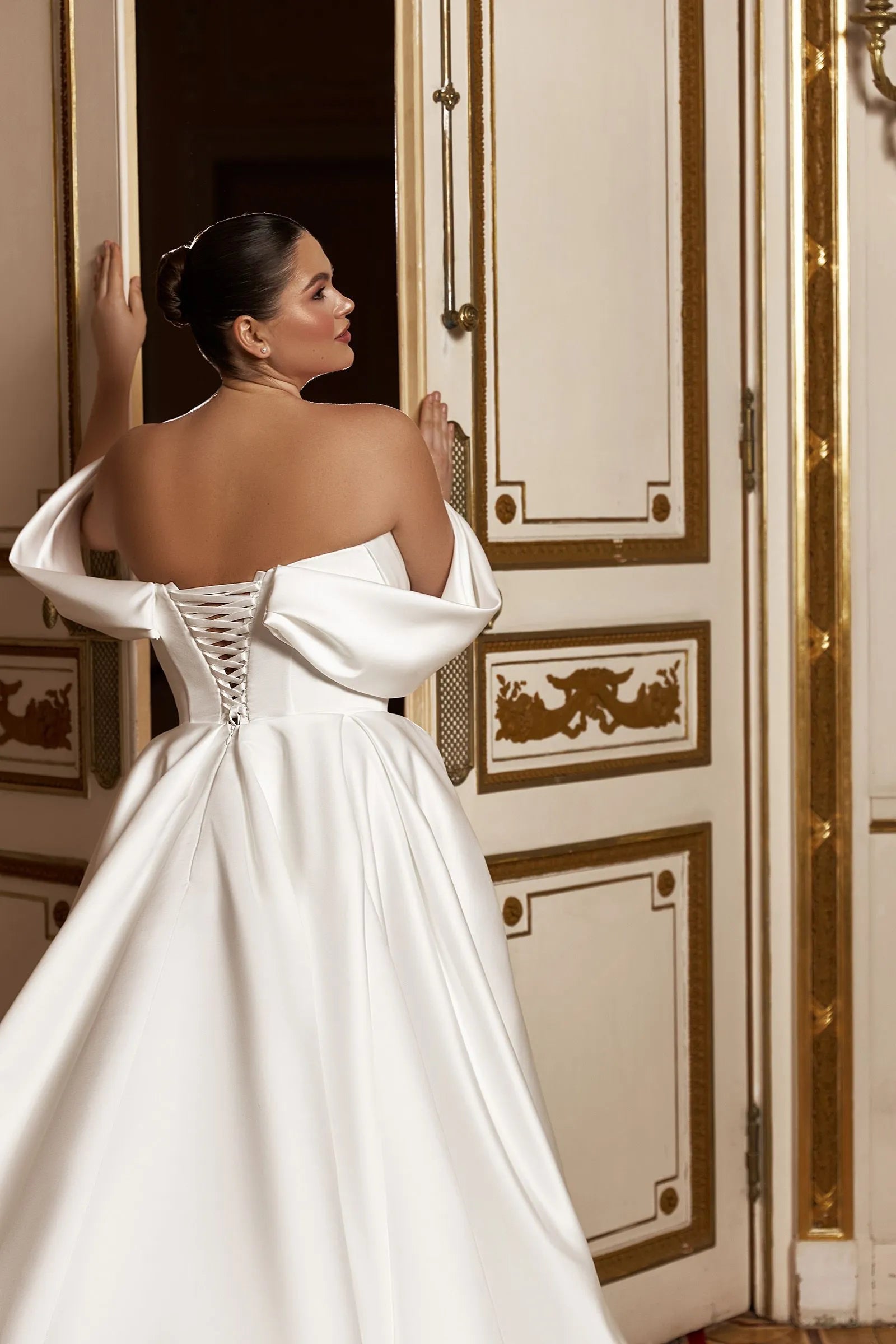 Princess Wedding Dress A Line Satin Bride Dresses Off The Shoulder Robe De Mariee