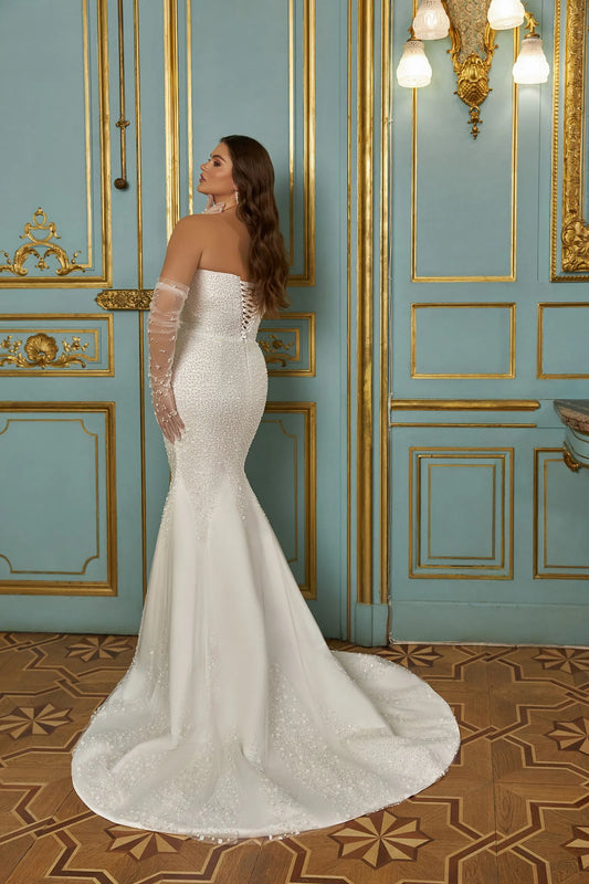 Sweetheart Sexy Bride Gown Backless Mermaid Dress Wedding Dresses vestidos de novia