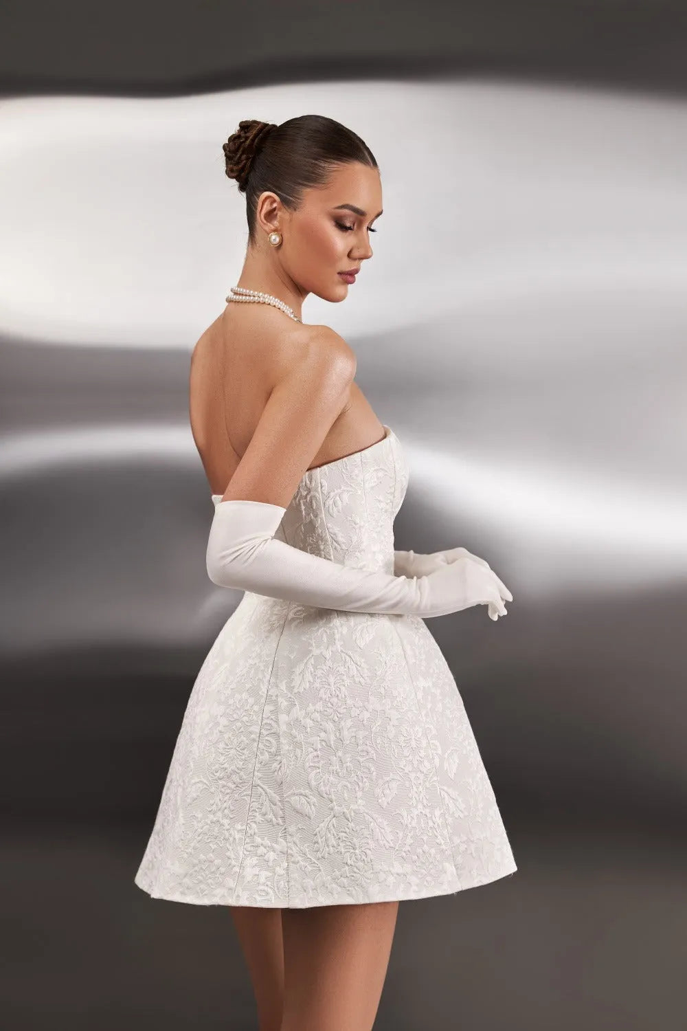 Civil Wedding Dress Vestido De Novia Bow Court Train Modern Satin Mermaid Princess Bridal Sleeveless Gown