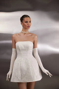 Civil Wedding Dress Vestido De Novia Bow Court Train Modern Satin Mermaid Princess Bridal Sleeveless Gown