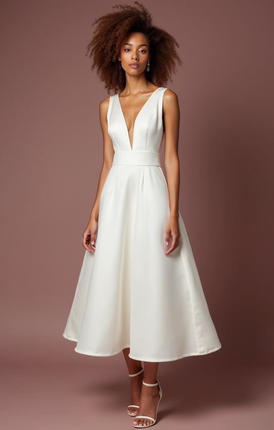 Romantic White Mini Short Wedding Dress with Floral Lace for a Delicate and Feminine Look