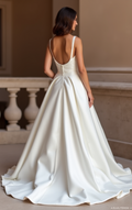 Princess White Wedding Dress for Plus Size Brides Wanting a Royal Silhouette