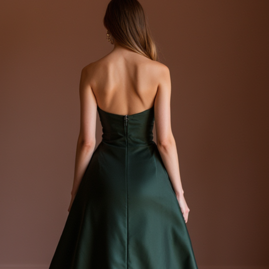 Bold Balck Evening Dress & Prom Dress with Sculpted Corset for an Hourglass Fit