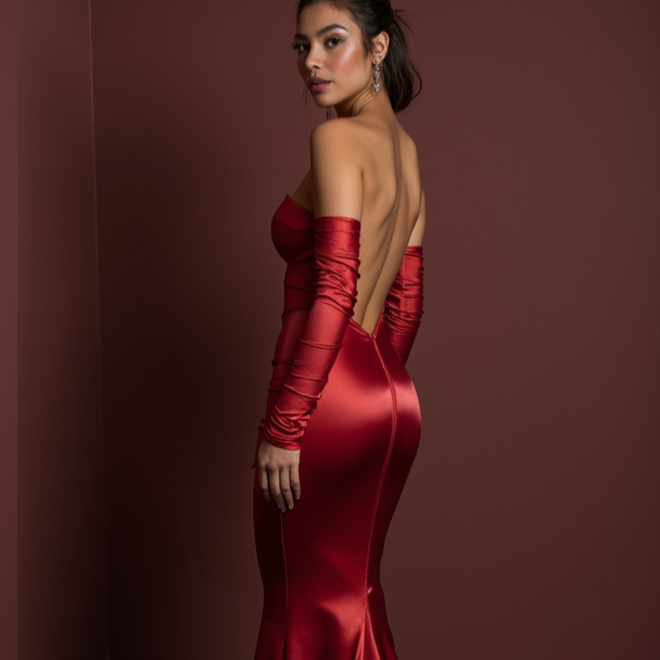 Modern Red Evening Dress & Prom Dress with High-Low Hem for a Chic Appeal