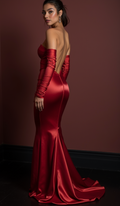 Modern Red Evening Dress & Prom Dress with High-Low Hem for a Chic Appeal