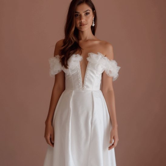 Stylish White Mini Short Wedding Dress with a Cap Sleeve for a Classic Feel