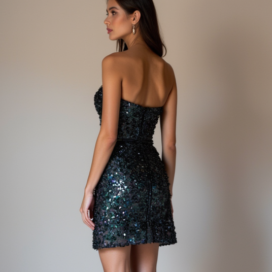 Dramatic Black Evening Dress & Prom Dress with Layered Tulle for a Voluminous Look