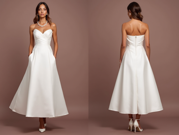 Trendy White Mini Short Wedding Dress with Asymmetrical Hemline for a Fashion-Forward Look