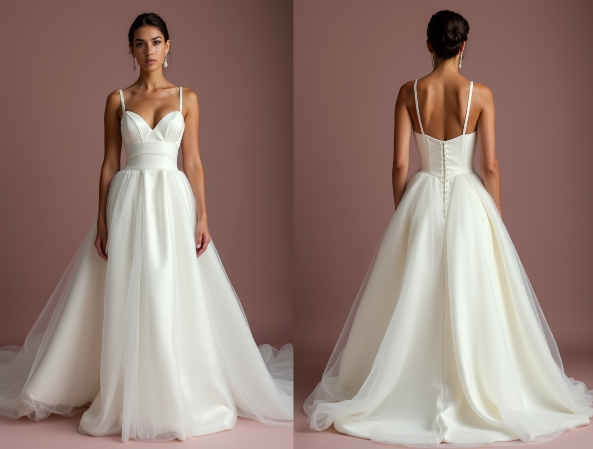 Romantic White Princess Wedding Dress with Layers of Tulle for a Dreamy Look