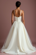 Romantic White Princess Wedding Dress with Layers of Tulle for a Dreamy Look