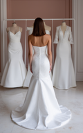 Stunning White A-Line Bridal Gown with Off-Shoulder Sleeves for a Fairytale Look