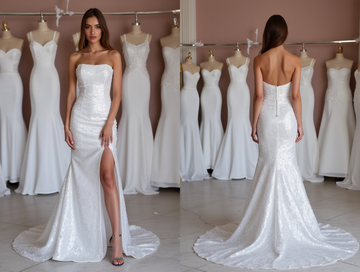 Timeless White A-Line Wedding Dress with Delicate Lace and a Flowy Silhouette