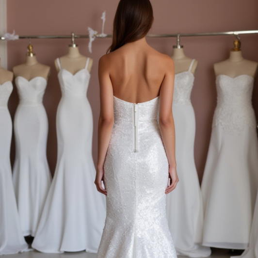 Timeless White A-Line Wedding Dress with Delicate Lace and a Flowy Silhouette